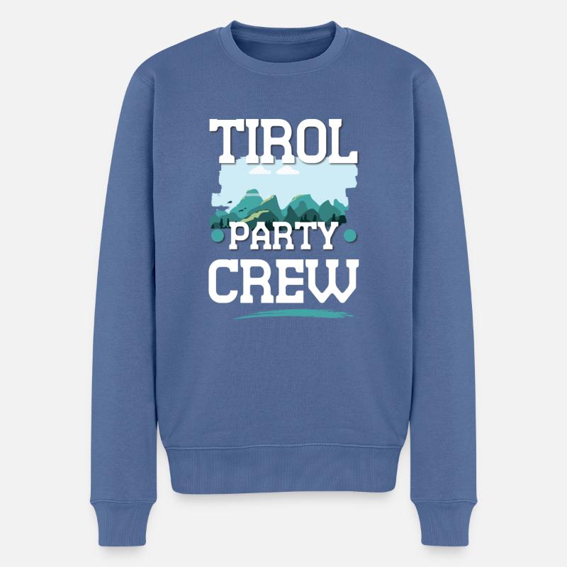 Tirol Party Crew - Pull Premium bio Homme - bleu pigeon