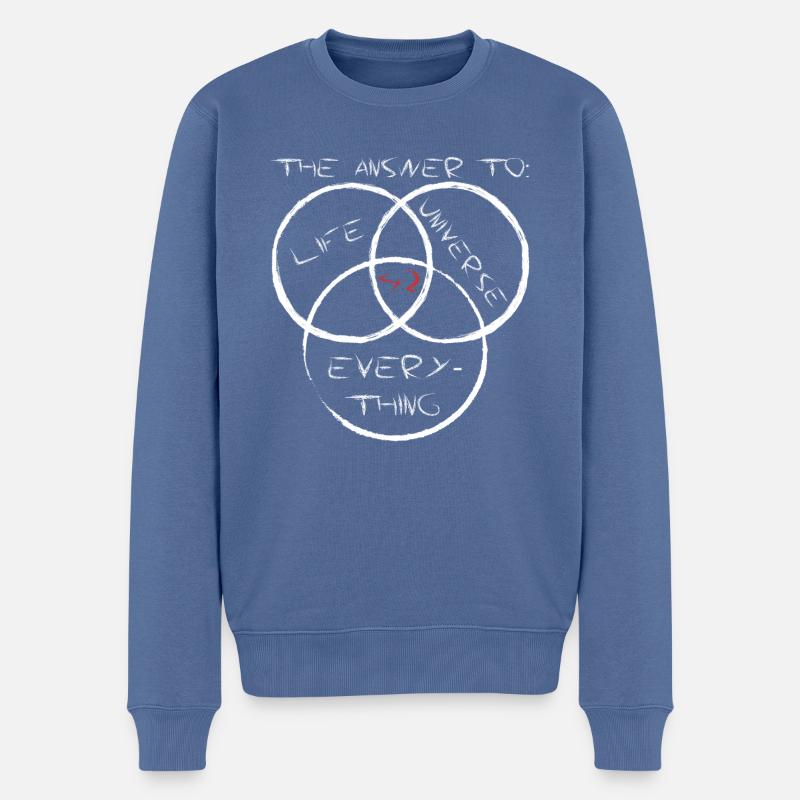 Life Universe Everything 42 Svar - Økologisk premium-sweatshirt til mænd - dueblå