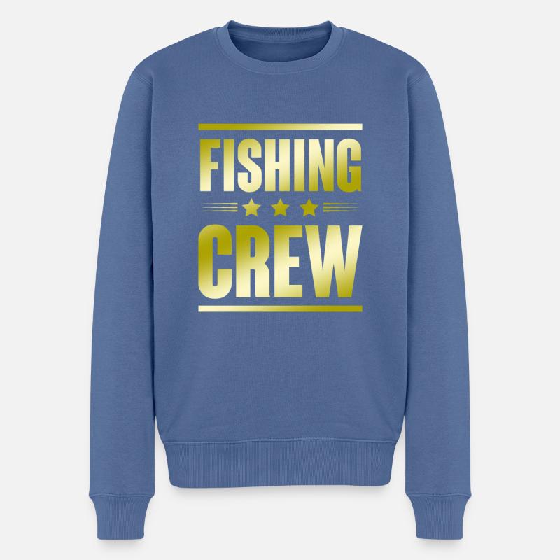 Fishing Crew - Männer Premium Bio Pullover - Taubenblau