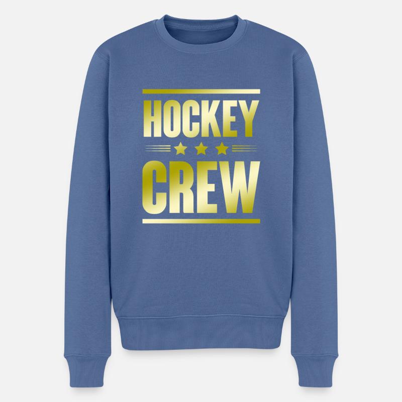 Hockey Crew - Männer Premium Bio Pullover - Taubenblau