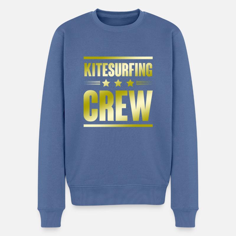 Équipage de kitesurf - Pull Premium bio Homme - bleu pigeon
