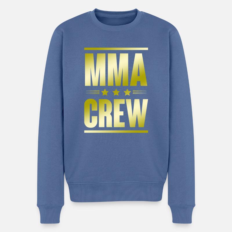 Mma Crew - Männer Premium Bio Pullover - Taubenblau
