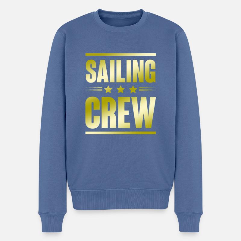 Sailing Crew - Männer Premium Bio Pullover - Taubenblau