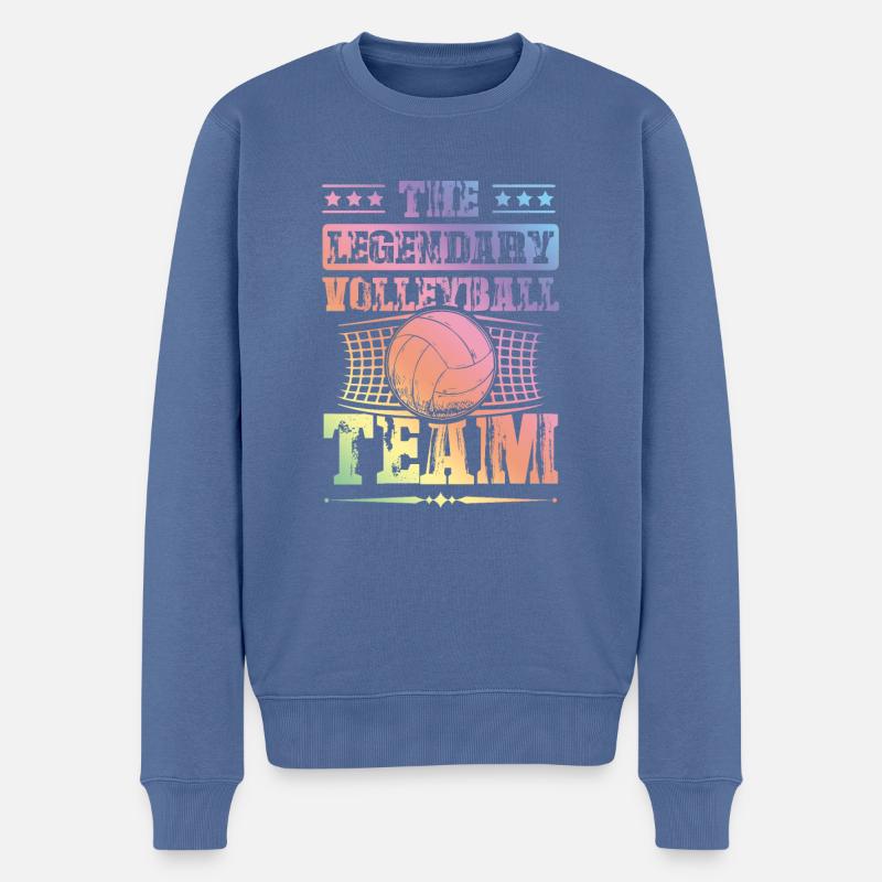 Équipe de volleyball - Pull Premium bio Homme - bleu pigeon