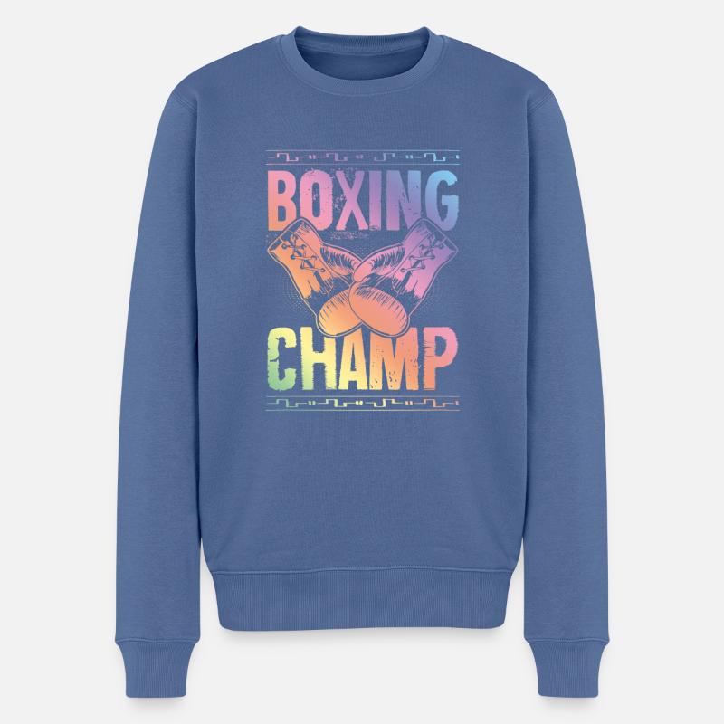 Champion de boxe - Pull Premium bio Homme - bleu pigeon