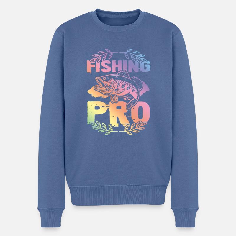 Pro de la pêche - Pull Premium bio Homme - bleu pigeon
