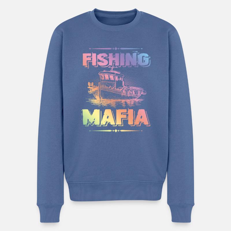 Fishing Mafia - Männer Premium Bio Pullover - Taubenblau