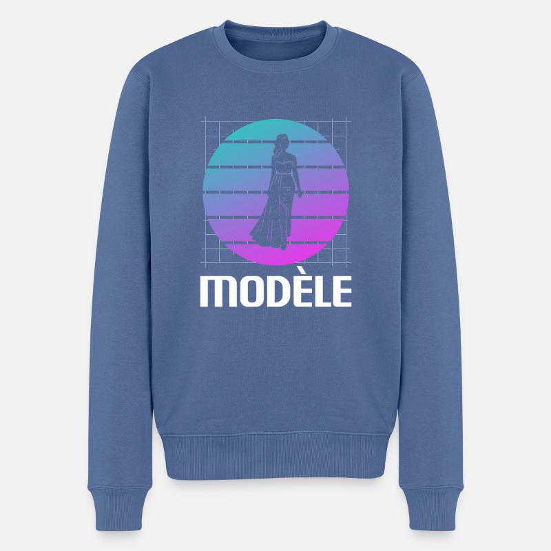 Retro Modèle Modélisation Modélisme - Pull Premium bio Homme - bleu pigeon