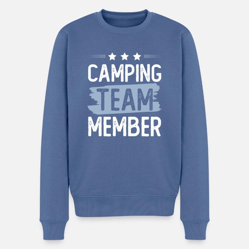 Équipe de camping - Pull Premium bio Homme - bleu pigeon