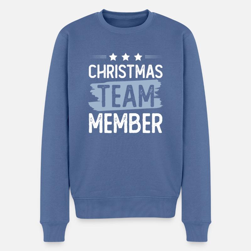 Équipe de Noël - Pull Premium bio Homme - bleu pigeon