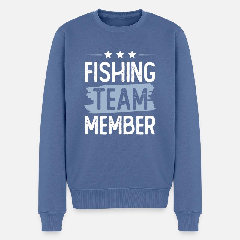 Équipe de pêche - Pull Premium bio Homme - bleu pigeon