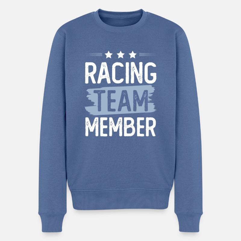 Équipe de course - Pull Premium bio Homme - bleu pigeon