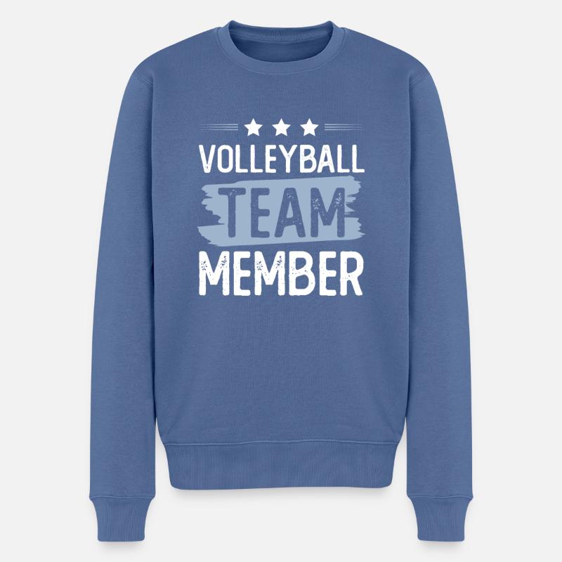 Équipe de volleyball - Pull Premium bio Homme - bleu pigeon