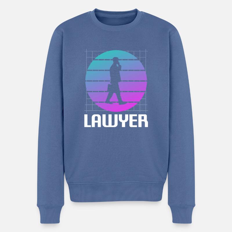 Rétro Avocat Avocat - Pull Premium bio Homme - bleu pigeon
