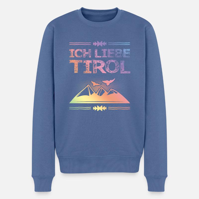 ich liebe Tirol - Männer Premium Bio Pullover - Taubenblau