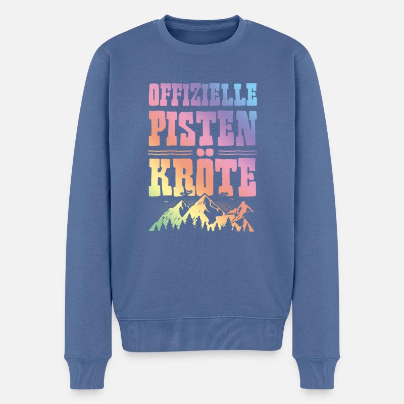 Ofizielle Pisten Kröte - Männer Premium Bio Pullover - Taubenblau