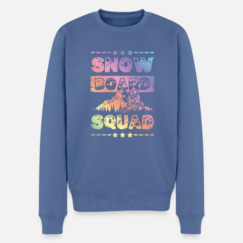 Snowboard Squad - Männer Premium Bio Pullover - Taubenblau