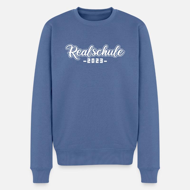 Realschule bestanden Realschulabschluss 2023 - Männer Premium Bio Pullover - Taubenblau