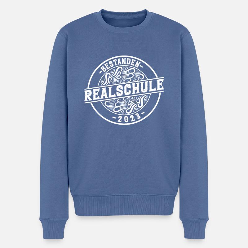 Realschule bestanden Realschulabschluss 2023 - Männer Premium Bio Pullover - Taubenblau