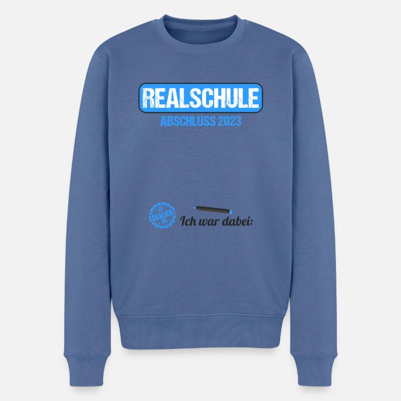 Realschule Gästebuch Realschulabschluss 2023 - Männer Premium Bio Pullover - Taubenblau