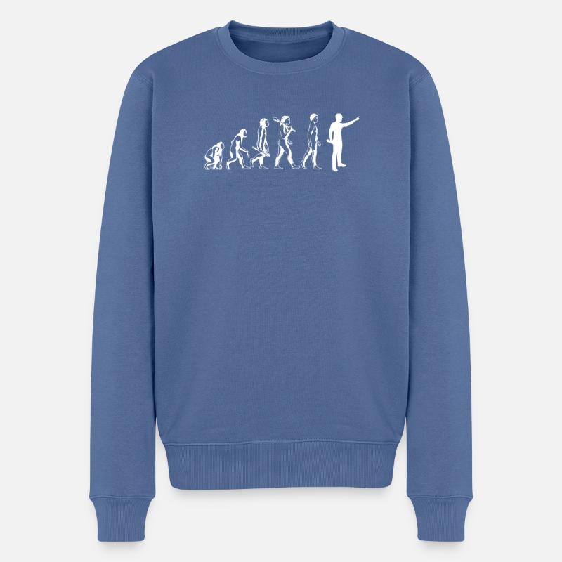 Engineer Evolution Funny Mechanical Engineering - Men's Premium Organic Jumper - stone blue