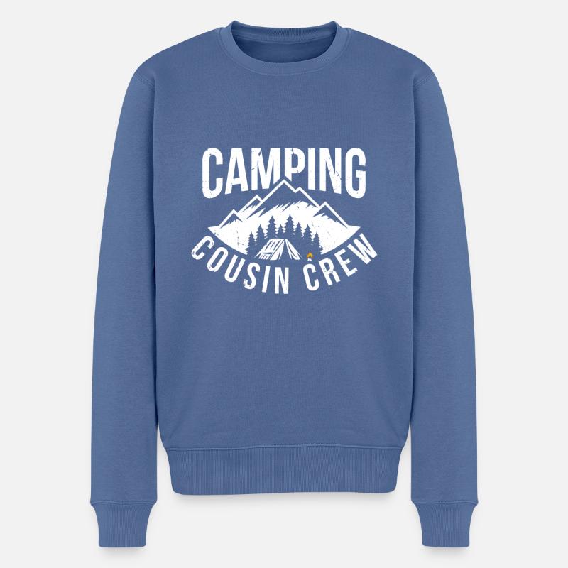 Camping Cousin Crew - Pull Premium bio Homme - bleu pigeon