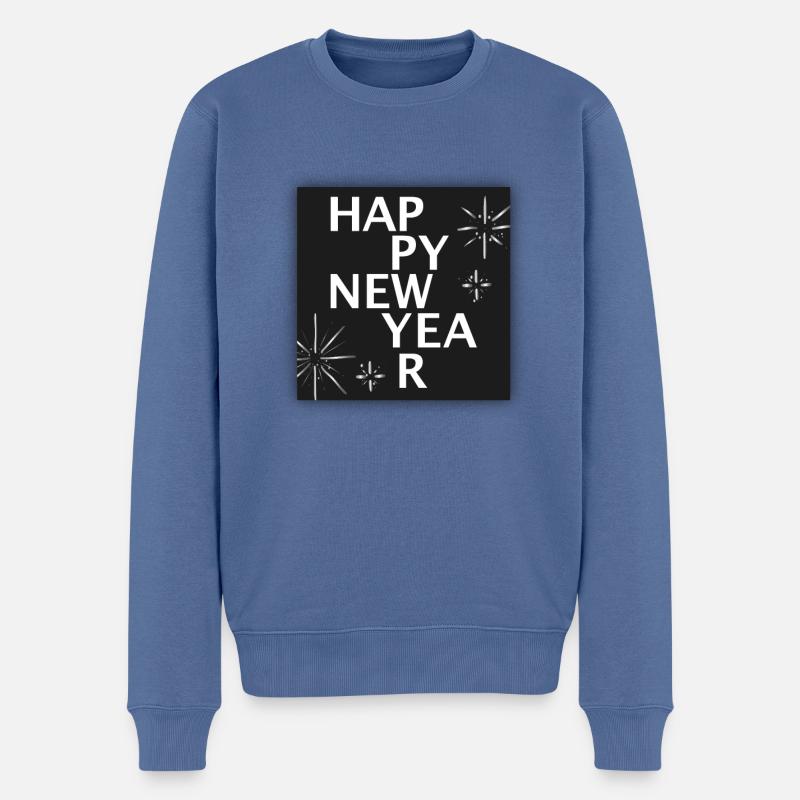 BONNE ANNÉE, BONNE ANNÉE - Pull Premium bio Homme - bleu pigeon