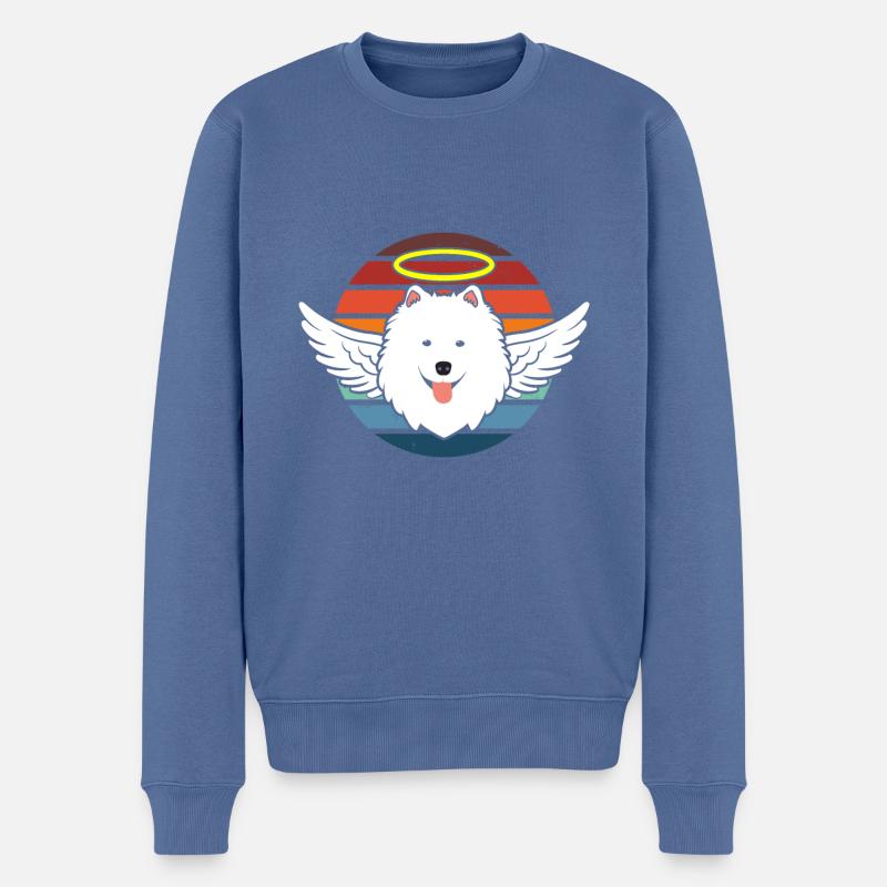 Angelhound Rétro - Pull Premium bio Homme - bleu pigeon