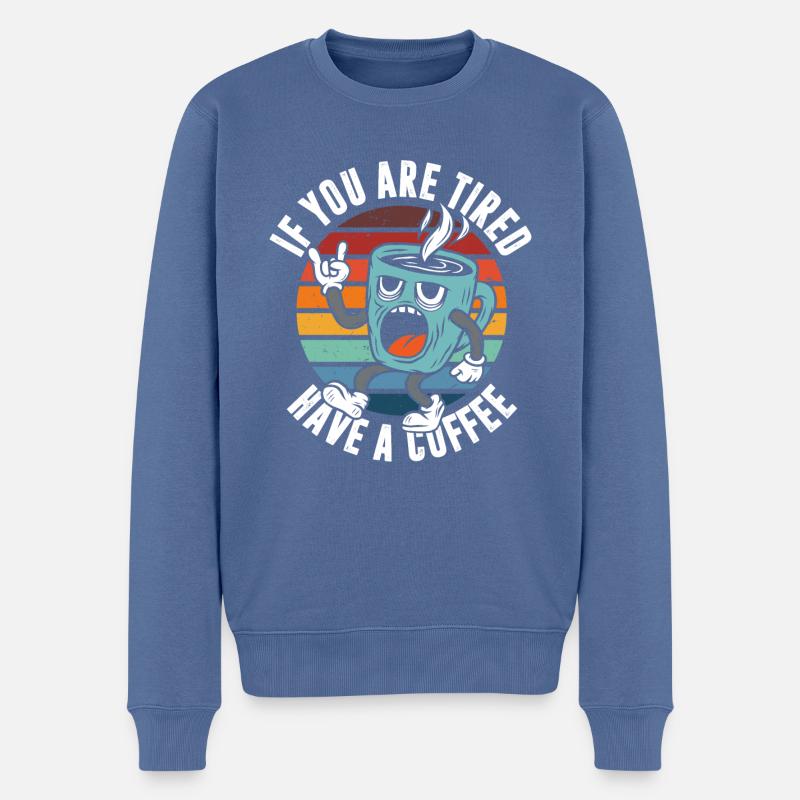 Wenn Du Bist - Männer Premium Bio Pullover - Taubenblau