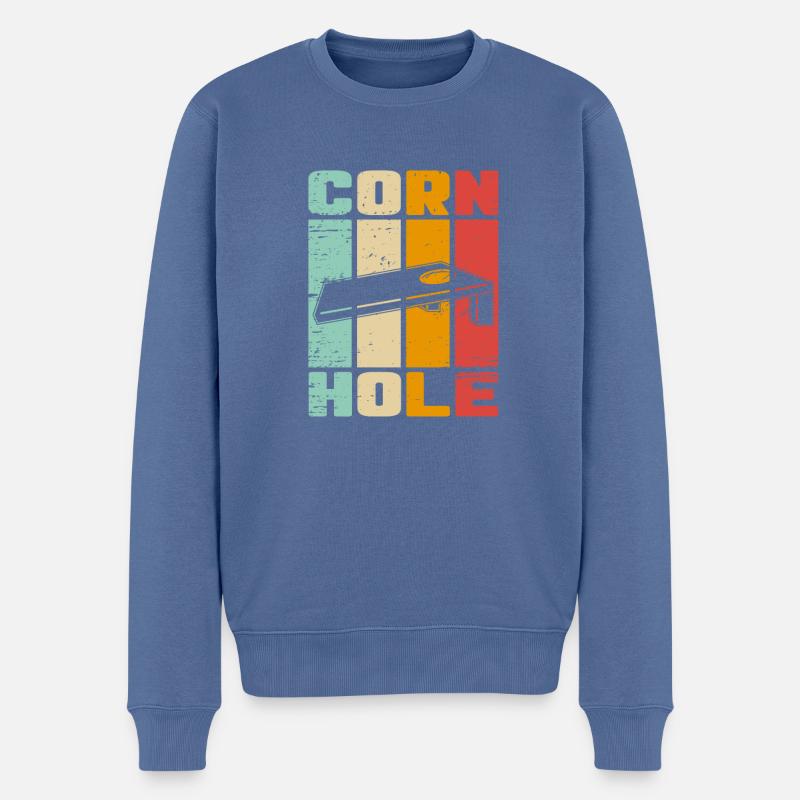 Cornhole - Pull Premium bio Homme - bleu pigeon