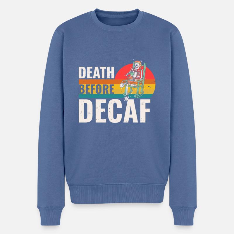 Décès devant la DDC - Pull Premium bio Homme - bleu pigeon