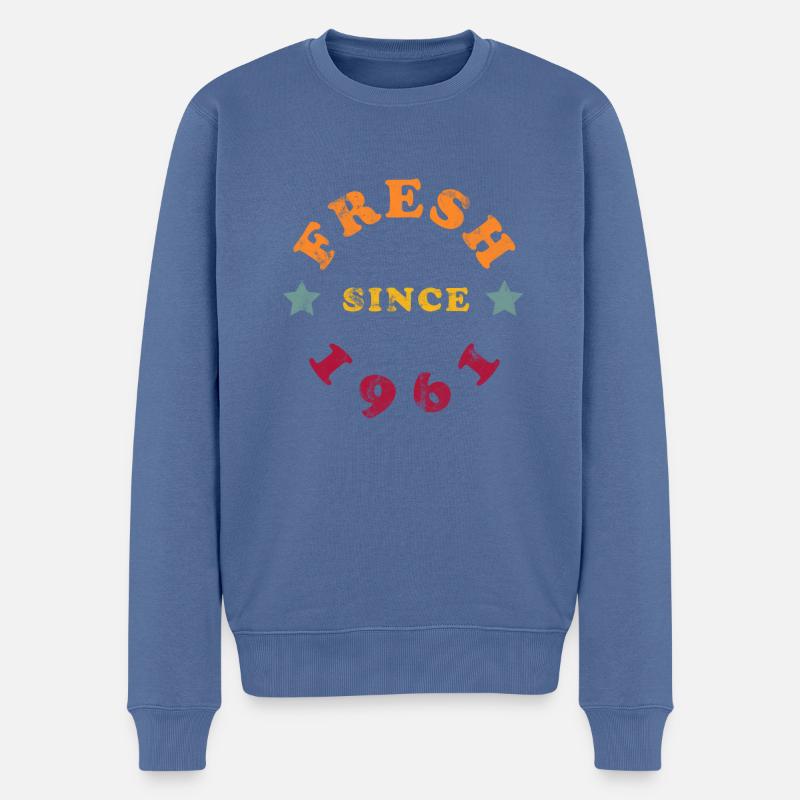 Fresh since 1961 - Männer Premium Bio Pullover - Taubenblau