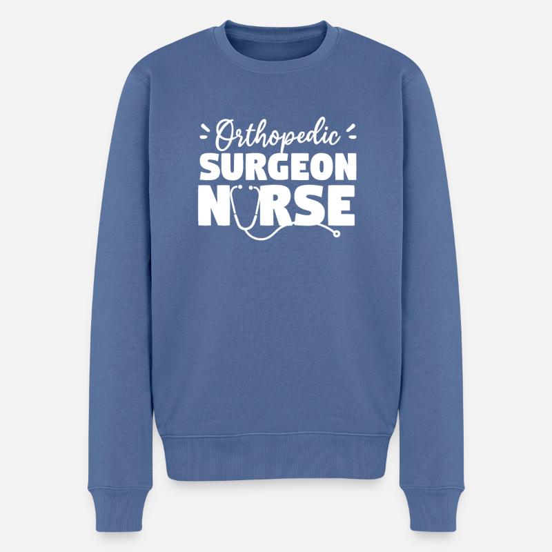 Orthopädischer Chirurg Krankenschwester Orthopädische Assistentin - Männer Premium Bio Pullover - Taubenblau