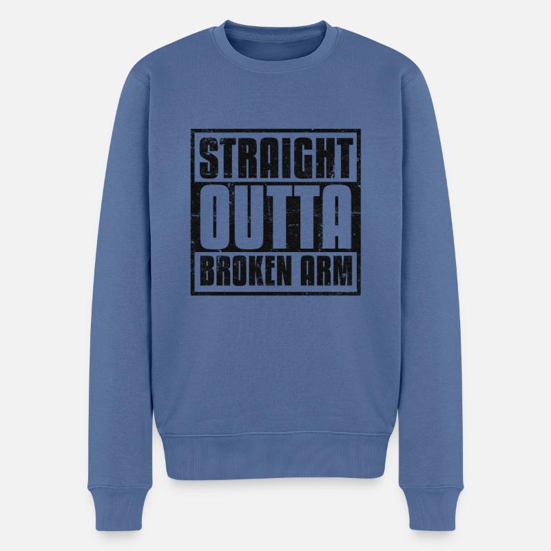 Knochen-ellenbogen-hand-handgelenk-verletzung - Männer Premium Bio Pullover - Taubenblau