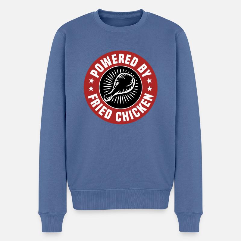 Propulsé par Fried Chicken - Pull Premium bio Homme - bleu pigeon