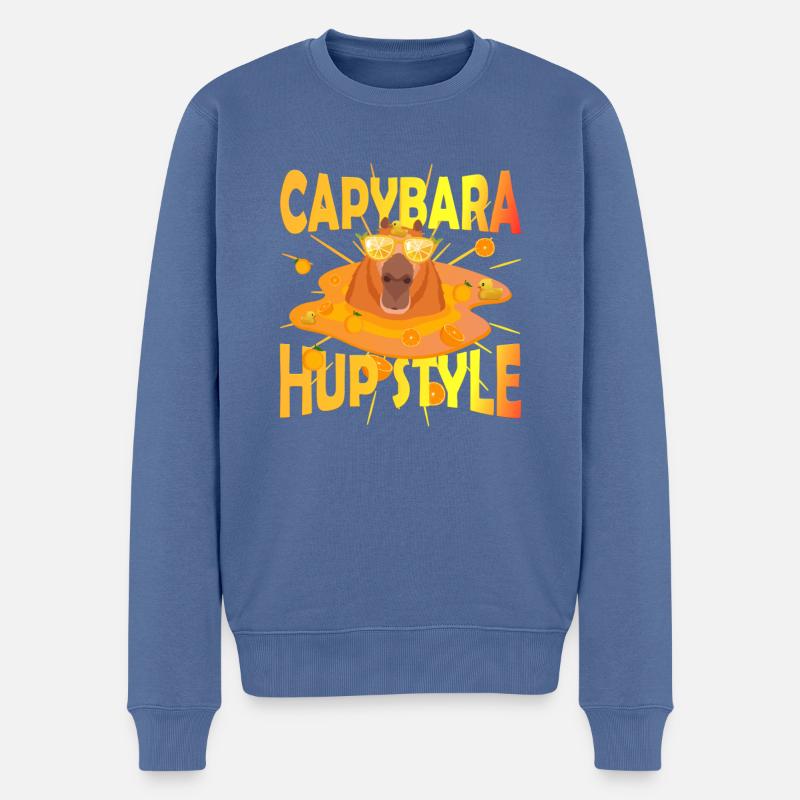 Capy HUPstyle duck - Männer Premium Bio Pullover - Taubenblau