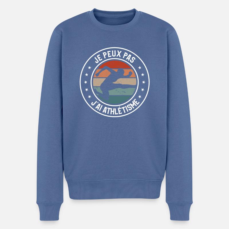 Je Peux Pas J'ai Athlétisme Athlète - Pull Premium bio Homme - bleu pigeon
