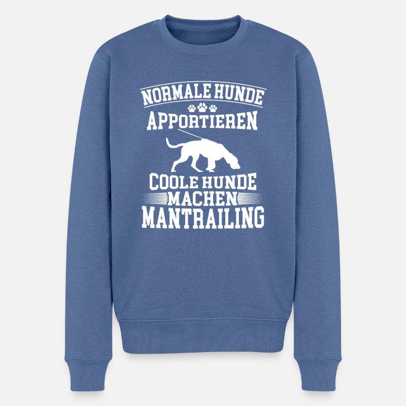 Personensuchhund coole Hunde machen Mantrailing - Männer Premium Bio Pullover - Taubenblau