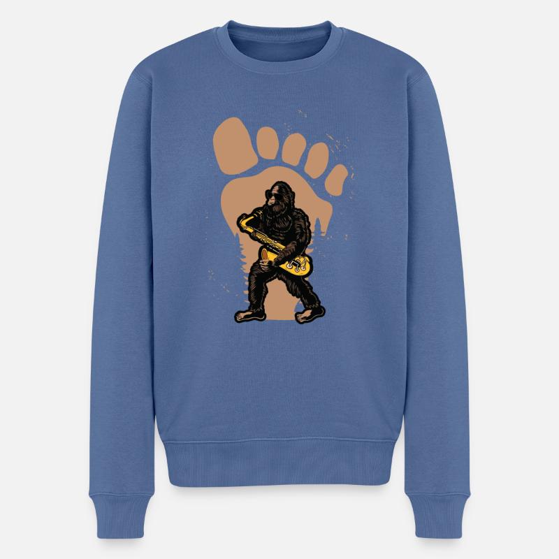 Kryptide Kryptozoologie Strangeology Saxophon Gesc - Männer Premium Bio Pullover - Taubenblau