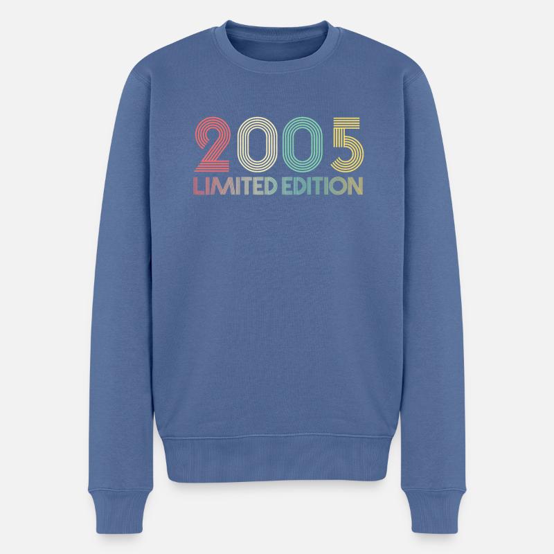 18. Geburtstag 2005 Geschenk Geschenkidee T-Shirt - Männer Premium Bio Pullover - Taubenblau