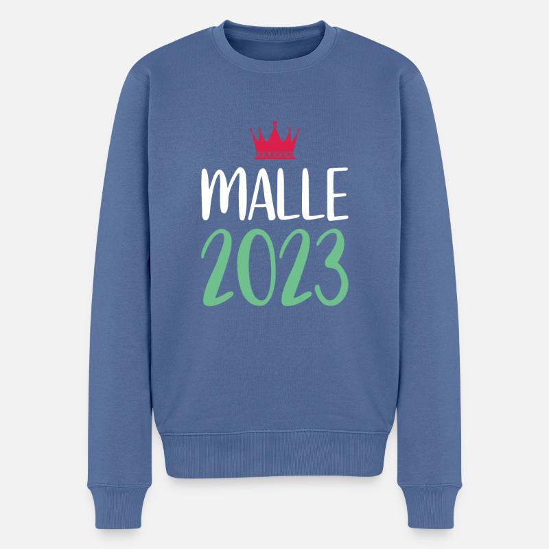 Malle 2023 - Männer Premium Bio Pullover - Taubenblau