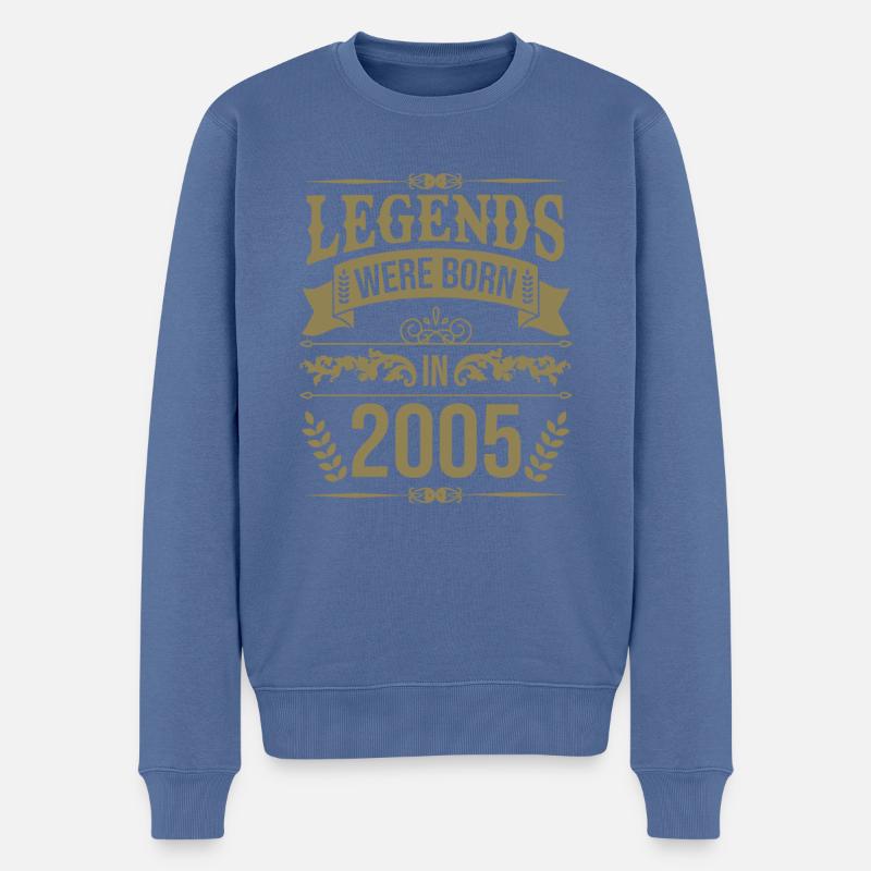 Legenden wurden 2005 geboren - Männer Premium Bio Pullover - Taubenblau