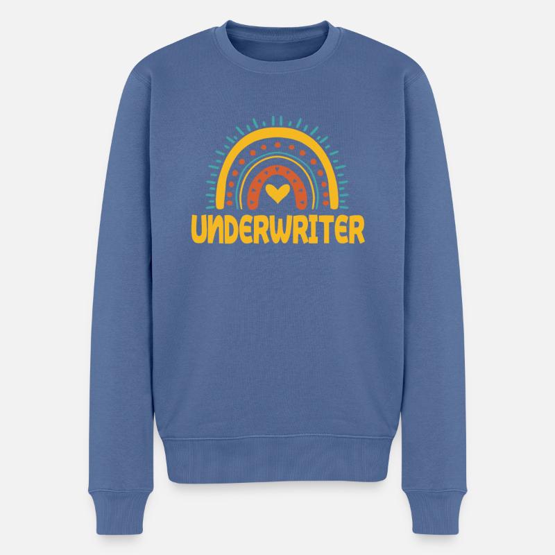 Underwriters - Pull Premium bio Homme - bleu pigeon