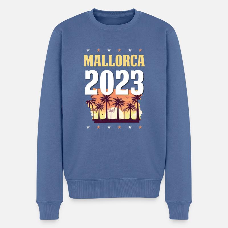 Majorque 2023 - Pull Premium bio Homme - bleu pigeon