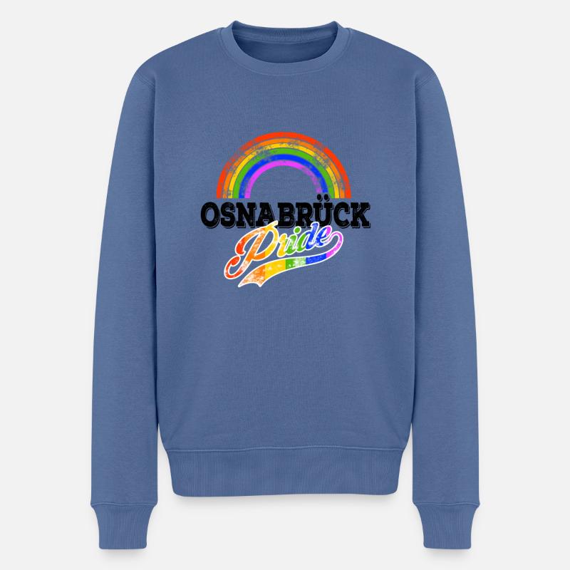 Pride Osnabrück - Männer Premium Bio Pullover - Taubenblau
