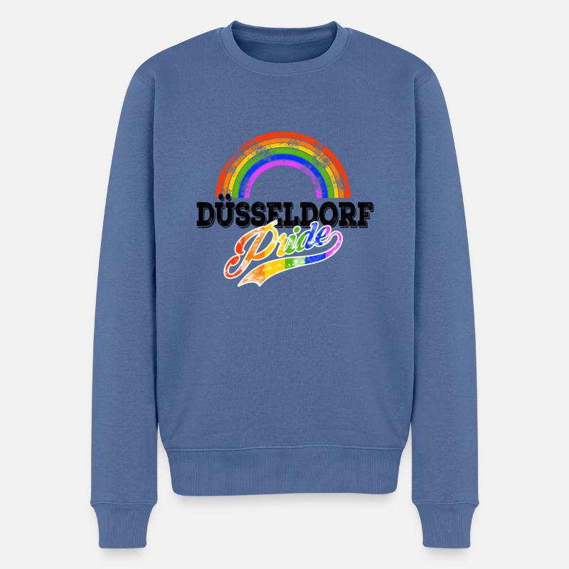 Pride Düsseldorf - Männer Premium Bio Pullover - Taubenblau