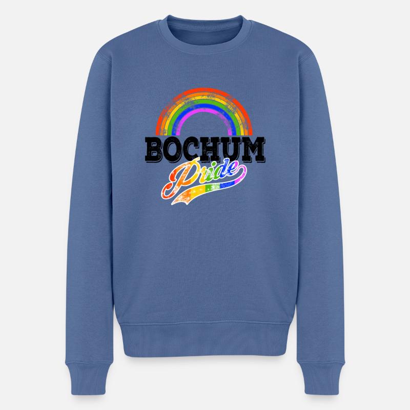 Pride Bochum - Männer Premium Bio Pullover - Taubenblau