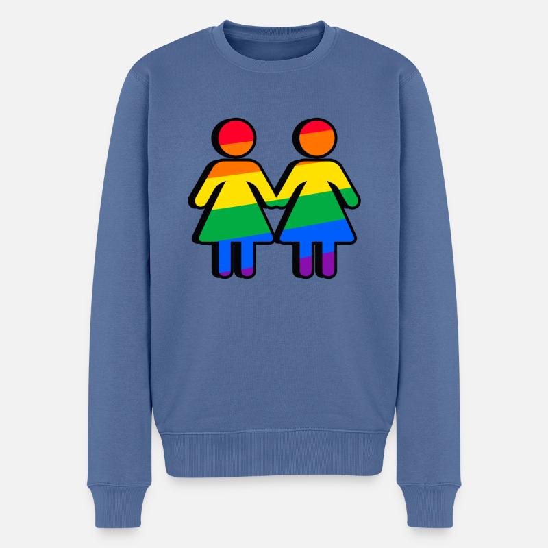 Pride - Männer Premium Bio Pullover - Taubenblau