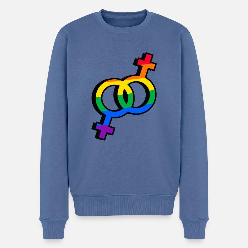 Pride - Männer Premium Bio Pullover - Taubenblau