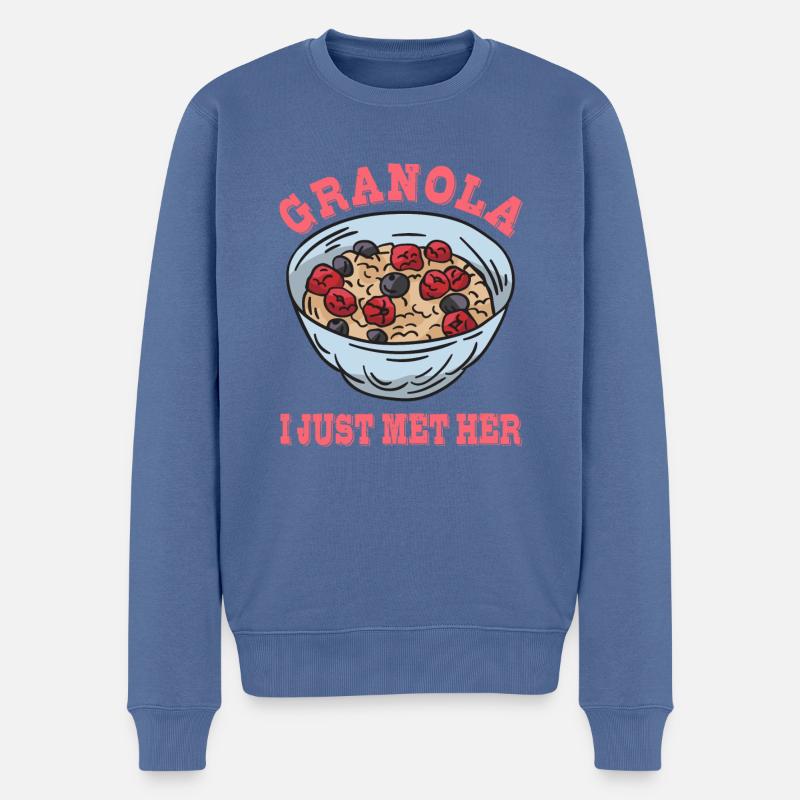 Granola - Pull Premium bio Homme - bleu pigeon